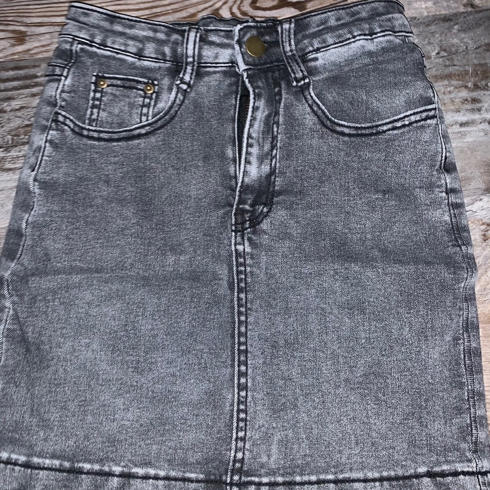 SHEIN black jean skirt